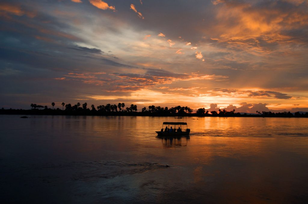 Boat safari in the Selous