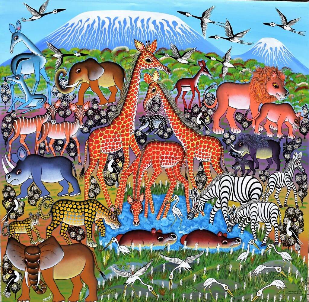 Artwork of Kenya and Tanzania